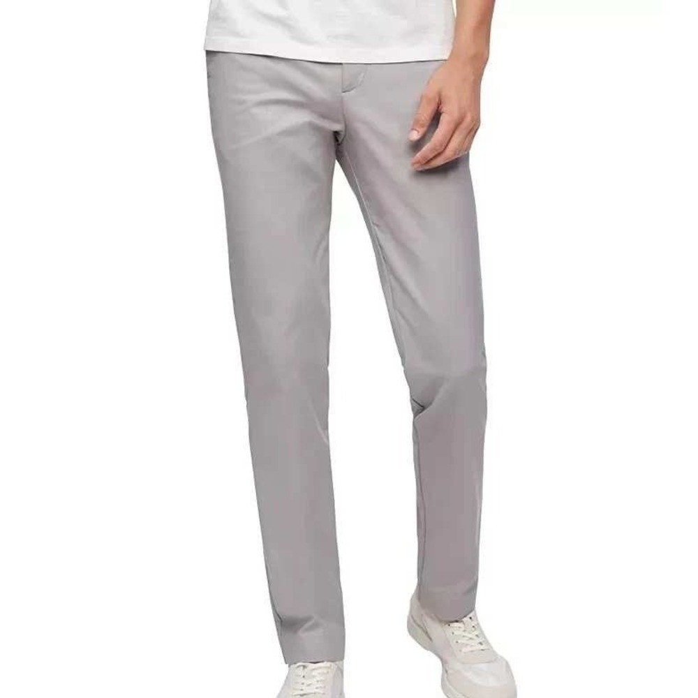 Calvin Klein Slim Fit Tech Pants Men's 32x30 Gray Cotton Poly Stretch